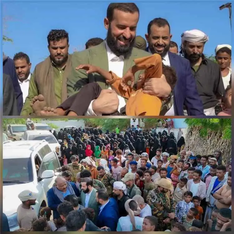 وزير الدولة ومحافظ ابين يتفقدان مخيمات النازحين في...