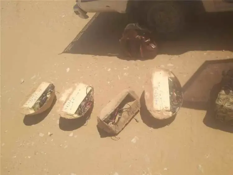 دفاع شبوة تفكك أربع عبوات ناسفة في قطاع حراد