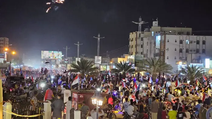 احتفالات جماهيرية في عدن ومحافظات الجنوب عقب كلمة...