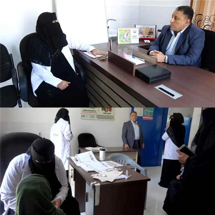 نائب محافظ أبين يناقش مع مديرة مركز أيوب الطبي تعز...