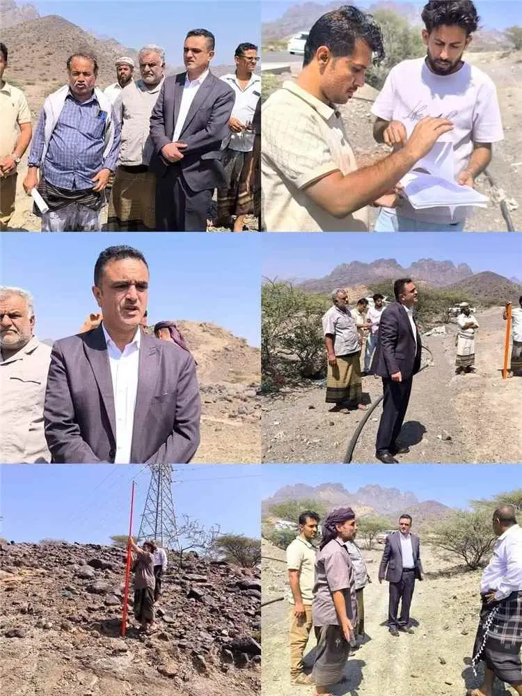 ردفان تبدأ مسح وتحديد مسار الخط الكهربائي الجديد ل...