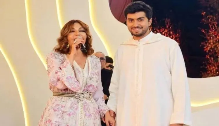 سميرة سعيد بقفطان مغربي أنيق وأغنية خاصة في زفاف ابنها شادي