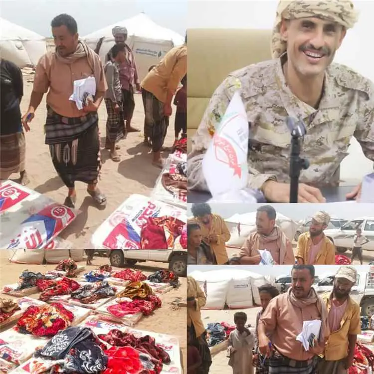 لشيخ مروان الجعدي الصبيحي..رجل المواقف الإنسانية..في تقديم المساعدات للنازحين بمخيمات عتيرة ومدارس منطقة الوهط.