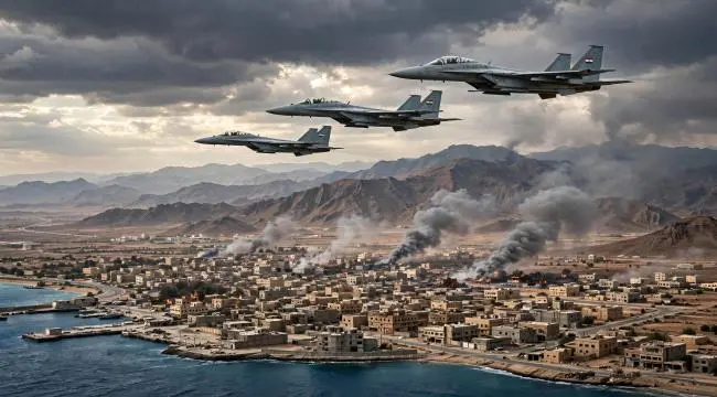 11 غارة مرعبة تدك معاقل الحوثي.. #المخا تتحول إلى...
