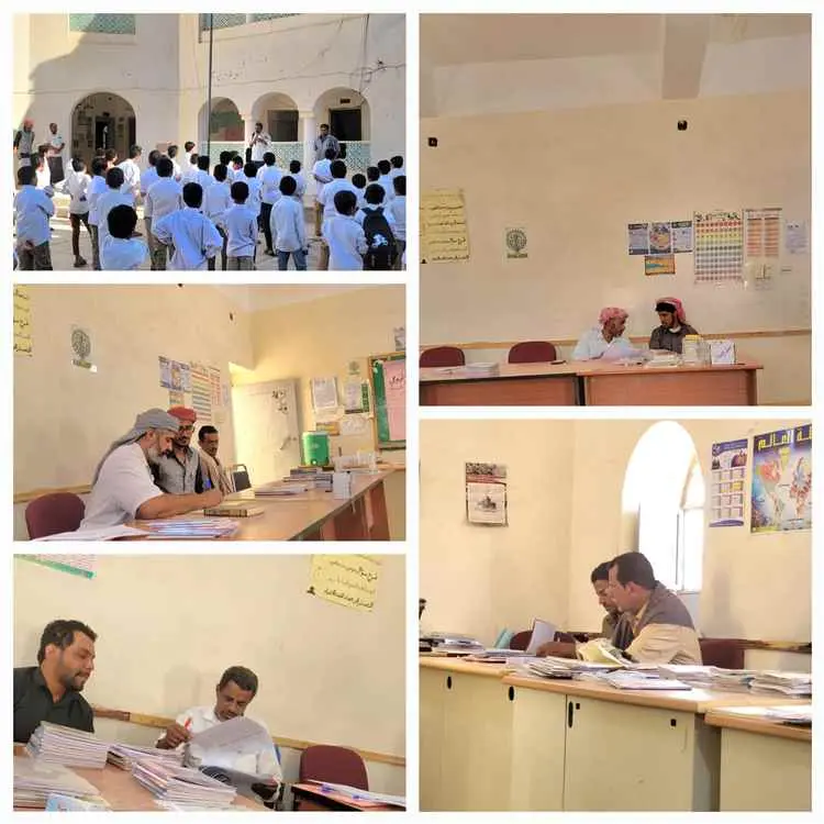 فريق التوجيه التربوي بمديرية رخية يزور مدرسة المجد...